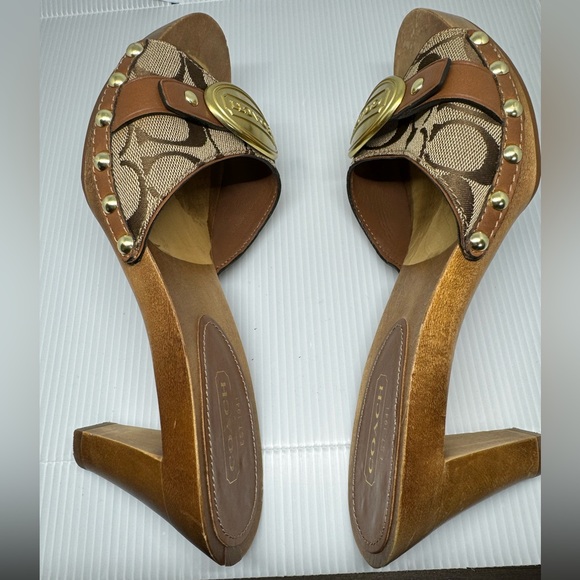 Coach Addisyn Women’s Brown Open Toe Mules in size 8.5M - Picture 5 of 7